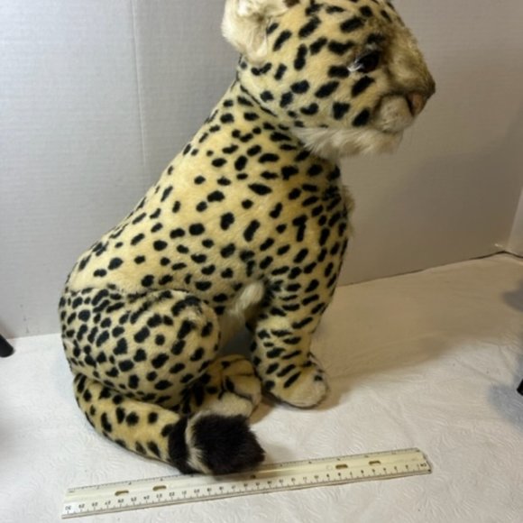 VTG 17" Sitting Chetah Stuffed Animal Applause by Avanti Italy 1983 - Picture 8 of 12